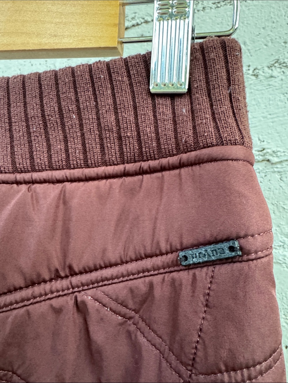 Prana Diva Wrap Skirt Wedged Wood Quilted Mini Size XS - Picture 8 of 14
